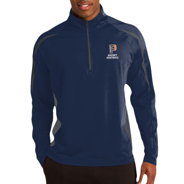Sport-Wick® Stretch 1/2-Zip Colorblock Pullover Thumbnail